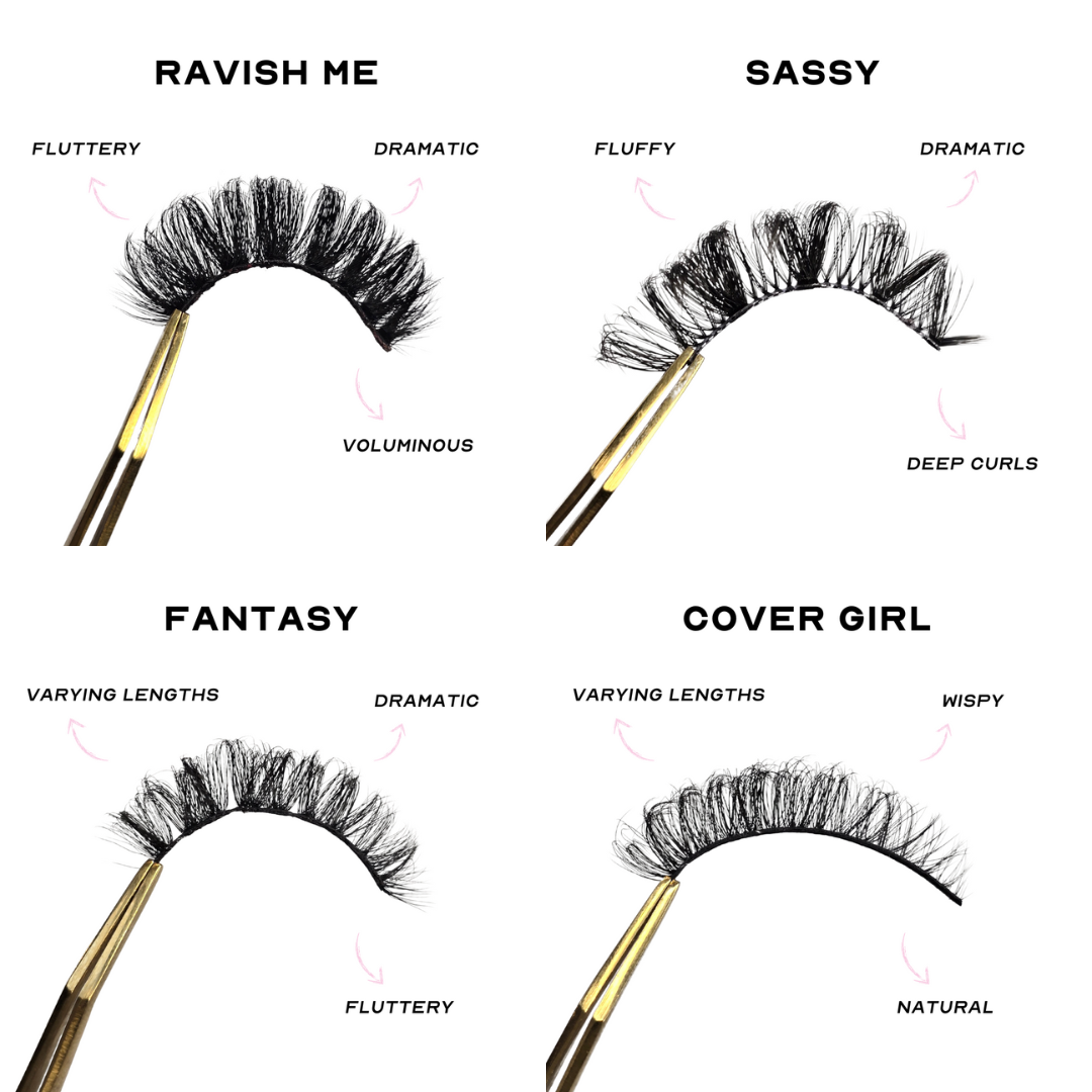 Strip Lashes - Russian Bundle (with Glue or Tweezer)