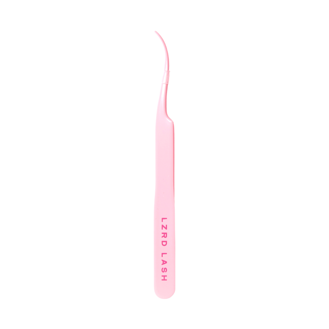 pink tweezer for applying eyelashes or individual lash clusters