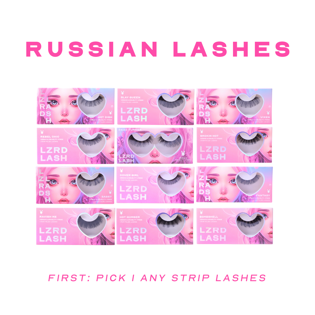 Strip Lashes - Russian Bundle (with Glue or Tweezer)
